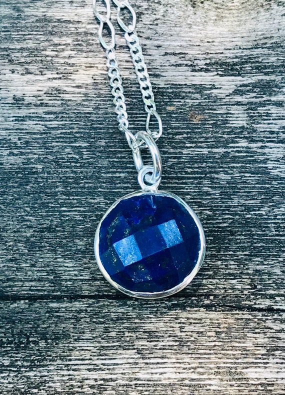 Genuine Lapis Lazuli Pendant Necklace Lapis Lazuli Jewelry Lapis