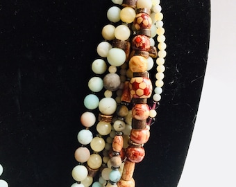 Handcrafted Boho gemstone necklace