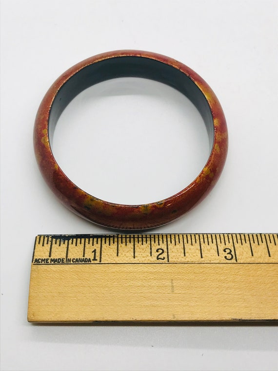 1960’s Handcrafted Kashmir Wooden Bangle Bracelet… - image 8