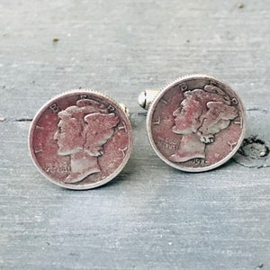 Vintage Pair of Liberty Coin Cufflinks, 1940’s Liberty Coin, Vintage Cufflinks, Silver Cufflinks, Wedding Accessories, Vintage Accessories