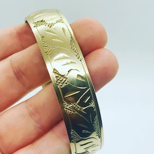 Vintage Armreif aus Messing geätzt, Armreif Armbänder, Armreifen, Armreif, Messingschmuck, Vintage Armreif, Vintage Armband, Messing