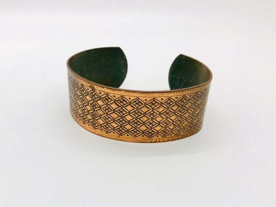 Vintage Copper Cuff Bracelet, Copper Jewelry, Vin… - image 8