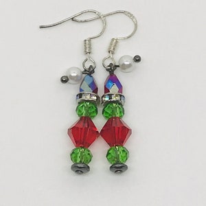 Fait à la main le Grinch Qui a volé Noël Festive Sterling Boucles d’oreilles en argent