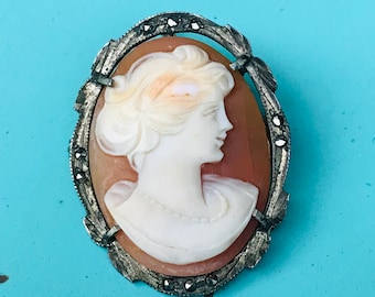 Beautiful Vintage/Antique Cameo Brooch, Cameos, Antique Cameos, Vintage Cameos, Victorian Jewelry, Gemstone Jewelry, Shell Cameos, Jewelry