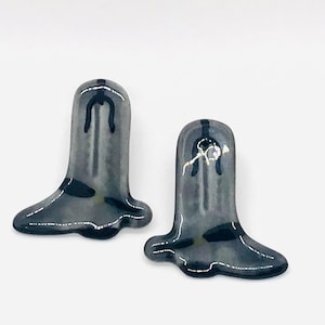 Adorable Vintage Handmade Glass Cowboy Boot Earrings, Cowgirl Earrings, Vintage Earrings, Handmade Earrings, Gift Ideas, Free Shipping