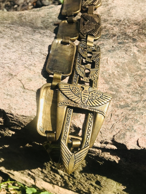 Vintage Brass Eagle Belt, Brass Belt, Vintage Belts, Retro  display picture 2
