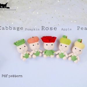 Cabbage- Pumpkin- Rose -Pear-apple dolls crochet pattern