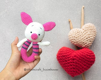 PIGLET rattle pattern by Bumcraft