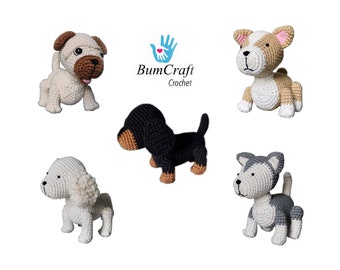 5in1/ FAMILY DOG1 /pug/husky/dachshund/cocker/corgi pattern/Bumcraft