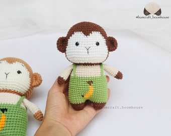 Ami zoo 1 - MONKEY crochet pattern - amigurumi crohet stuffed animals - how to crochet a Monkey by Bumcraft