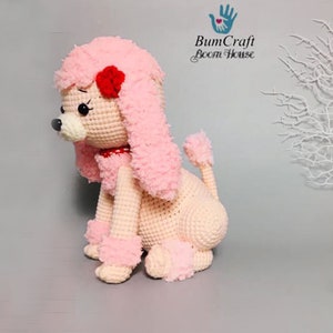 Pink poodles dog pattern by Bumcraft/crochet pattern/crochet dog/amigurumi