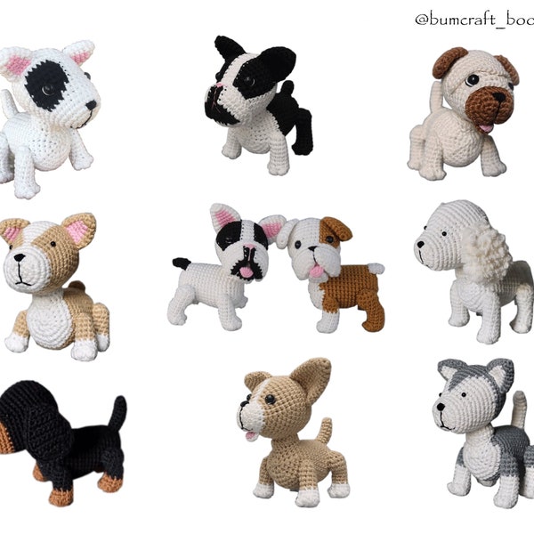 Crochet Patterns Amigurumi, Crochet Animal Toys, Crochet Pattern Dog, Crochet Project, Tiny  Crochet Animal Pattern, Amigurumi Animal Toys