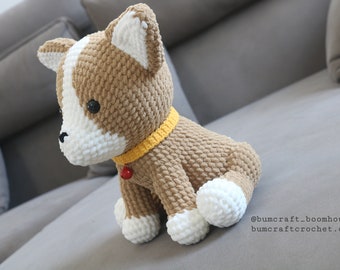 CORGI crochet pattern-crochet dog-crochet puppy-crochet decor-handmade ideas,bumcraftcrochet.com