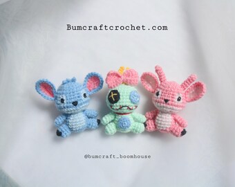 Bundle crochet micro stitch, angel and SCRUMP crochet pattern, miniature decor, mini decorations-PDF files