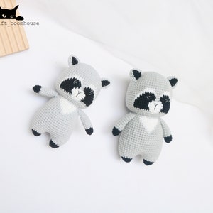 Ami zoo 1 - RACCOON crochet pattern - crochet stuffed amigurumi raccoonanimals - how to crochet a raccoon by Bumcraft