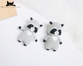 Ami zoo 1 - RACCOON crochet pattern - crochet stuffed amigurumi raccoonanimals - how to crochet a raccoon by Bumcraft