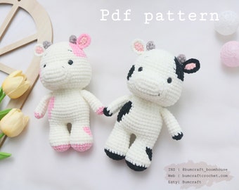 Standing COW crochet pattern, handmade decor, crochet ideas, crochet softy cow