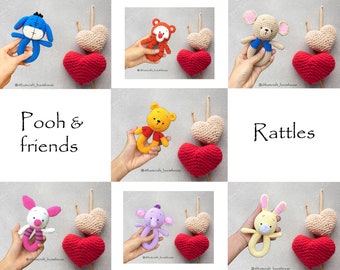 PATTERN- POOH and friends RATTLEs pattern by Bumcraft