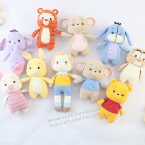 Bundle 10 PDF files-Digital Winnie the POOH and friends crochet patterns-Instant download amigurumi pdf pattern Handmade crochet Decor image 2