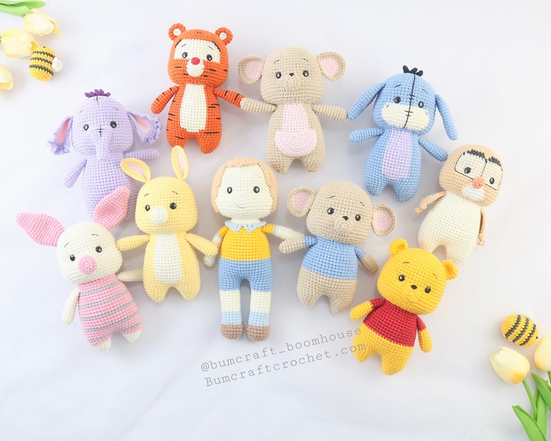 Bundle 10 PDF files-Digital Winnie the POOH and friends crochet patterns-Instant download amigurumi pdf pattern Handmade crochet Decor image 2