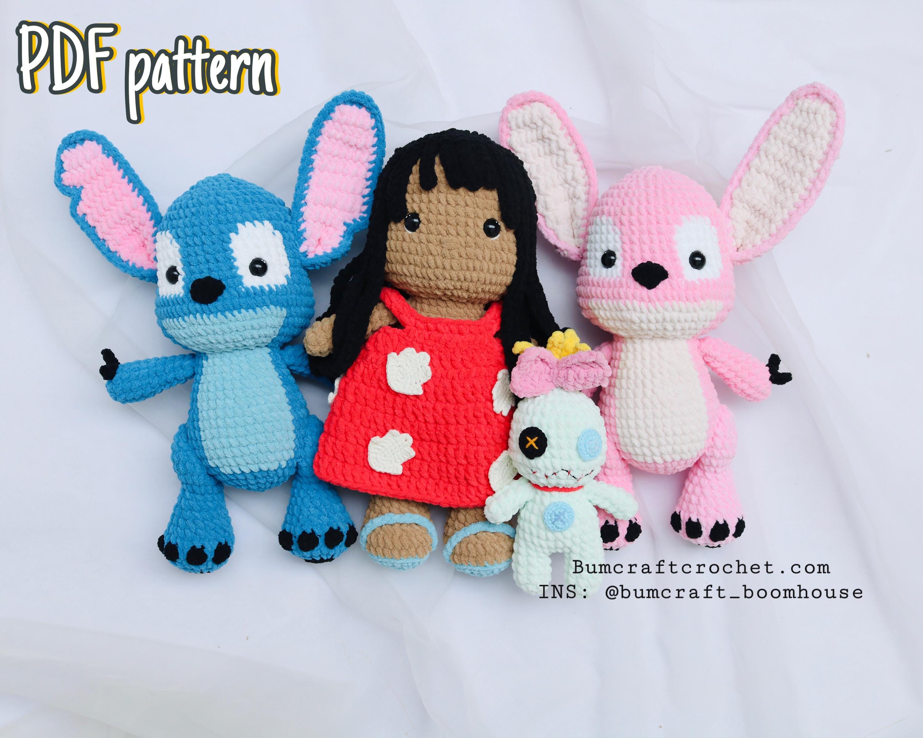 30 Crochet Patterns Inspired by Angels: Heavenly, Whimsical, and Giftable Crochet Ideas 26 Lilo, Stitch, Angel, and Scrump Crochet Bundle
