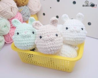 NO Sew Bunny crochet pattern-rabbit amigurumi toy-No sew amigurumi tutorial-PDF file-Bumcraftcrochet.com