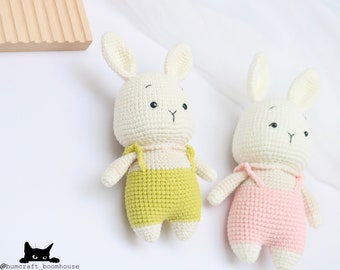 Ami zoo 1 - BUNNY crochet pattern - crochet stuffed amigurumi bunny animals - how to crochet a bunny by Bumcraft