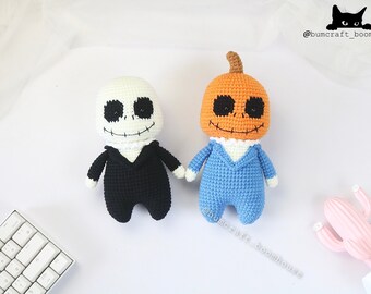 Jack Skeleton crochet pattern and Pumpkin skeleton crochet pattern-PDF file