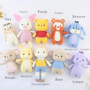 Bundle 10 PDF files-Digital Winnie the POOH and friends crochet patterns-Instant download amigurumi pdf pattern Handmade crochet Decor image 1