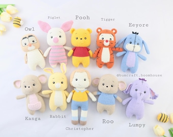 Bundle 10 PDF files-Digital Winnie the POOH and friends crochet patterns-Instant download amigurumi pdf pattern -Handmade crochet Decor