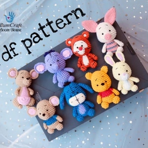 PDF PATTERN 8in1 winnie the POOH and friends crochet pattern by Bumcraft image 1