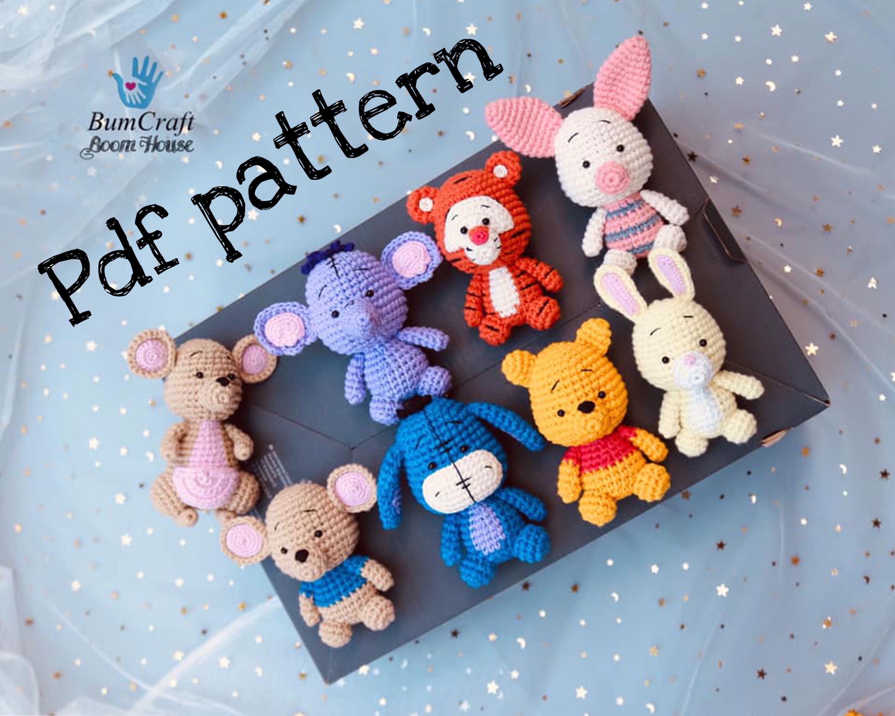 PDF PATTERN 8in1 Winnie the POOH and Friends Crochet Pattern by Bumcraft -   Canada