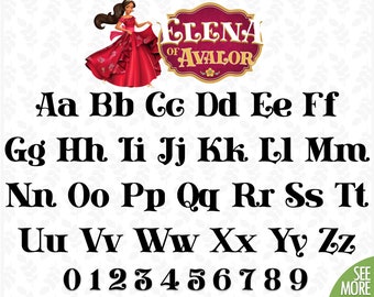 Font Elena of Avalor svg Disney princess font svg Disney font svg Elena of Avalor alphabet letter svg Silhouette font svg Cricut font svg