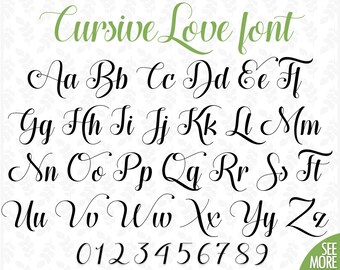Cursive love font svg Wedding font svg Wedding fonts for Cricut Handwritten font svg Cursive font for a wedding Font svg cut files Font svg