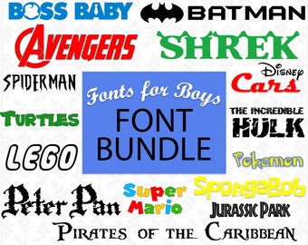Bundle font svg Cricut font svg bundle Disney font svg School font svg Boys font svg Kids font svg Font svg files for Cricut Font cut files