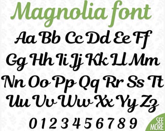 Magnolia font svg Cursive font svg Calligraphy font svg Wedding script svg Magnolia alphabet letters svg Cursive font Cricut Font files svg