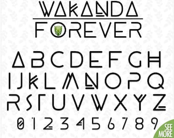 Thin font svg Wakanda font svg Superhero font svg Marvel font svg Wakanda alphabet letters svg Wakanda clipart alphabet Cricut Wakanda svg