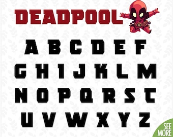 Bold font svg Deadpool font svg Superhero font svg Marvel hero alphabet letters svg Superhero clipart digital font Superhero vector font svg
