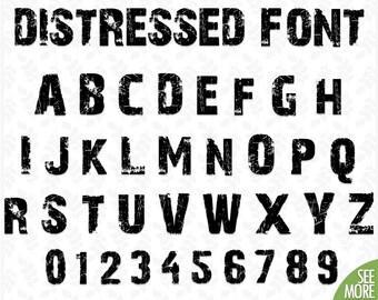 Distressed font svg Grunge font svg Retro distressed font svg Distressed alphabet letters svg Grunge alphabet letters svg Cricut distressed
