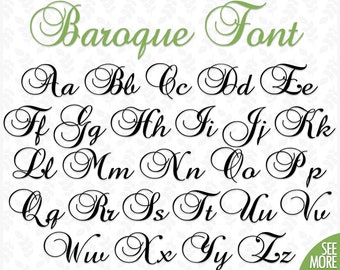 Wedding font svg Baroque font svg Vintage font svg Wedding font Cricut Baroque script svg Baroque font for Cricut Vintage font for Cricut