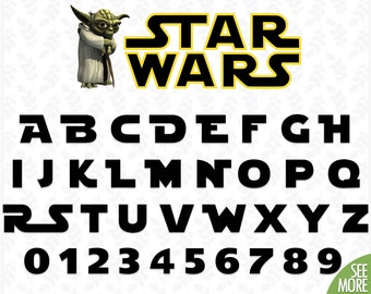 Monogram Star wars letters svg Star wars font svg Block font svg Star wars alphabet clipart Star wars font design Cricut font svg files