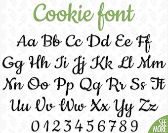 Cookie Font Svg Cookie Alphabet Letters Svg Cookie Digital Font Cookie Script Svg Cookie Font For Cricut Cursive Fonts For Cricut Font Svg 41112 Free Modern Fonts High Quality For Design Your