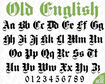 Old English font svg Celtic font svg Old English script svg Old English monogram svg Font svg files Celtic alphabet svg Celtic monogram font