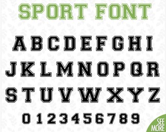 Sport font svg Varsity font svg College font svg Sport monogram svg Sport alphabet svg Varsity alphabet letters svg Cricut Silhouette fonts