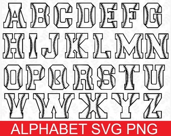 Baseball font svg Baseball alphabet with Stitches Baseball font svg file Baseball alphabet svg Baseball font Cricut Baseball font cut file