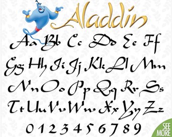 Font Aladdin svg Boys alphabet svg Disney font svg Superhero font svg Aladdin alphabet svg Kids alphabet svg Cricut kids stencil font svg