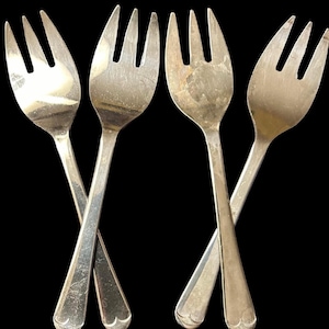 Sheffield England, Silver-Plated Forks, Set of Four