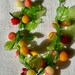 Collier Vintage Miriam Haskell Années 1930, Fruits En Pâte De Verre Multicolore, 40 Cm