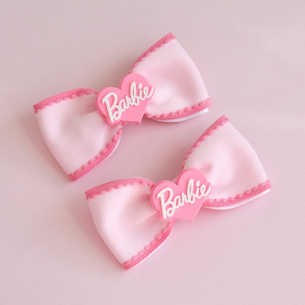 Barbie Pair Clips | Barbie Hair Clips | Barbie Bows | Barbie Hair Accessories | Barbie Birthday Party | Barbie bows for girls