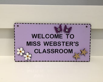 Personalised Teacher Classroom Plaque